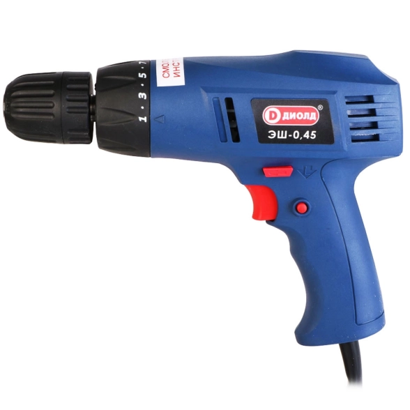 Дрель-шуруповерт Диолд ЭШ-0,45 450Вт БЗП 22Нм 10мм