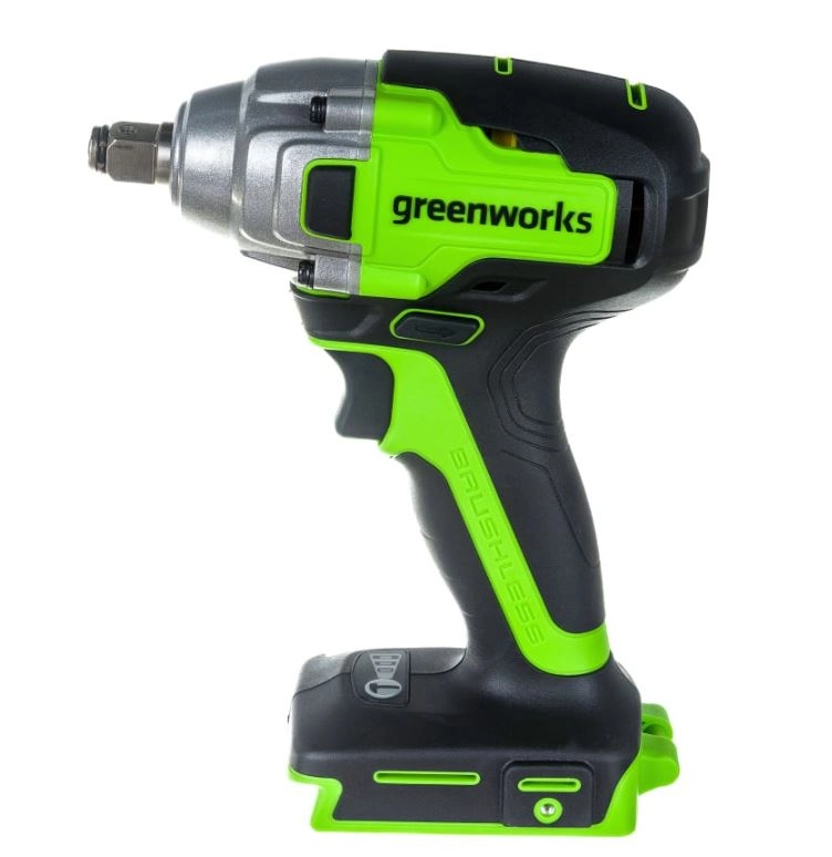 Гайковёрт аккумуляторный бесщёточный ударный GreenWorks GD24IW400 24В 400Нм 1/2