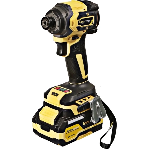 Винтовёрт акк.бесщ.Hanskonner HCD20280BLC 18В 4Ач 280Нм 1/4" 1акк.+ЗУ