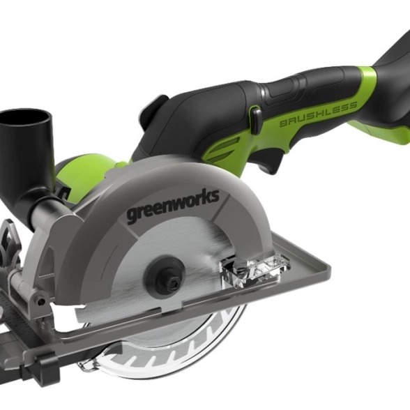 Пила циркулярная-мини акк. бесщёт. GreenWorks G24MCS 24В 115мм 6500об/мин без аккумулятора и ЗУ