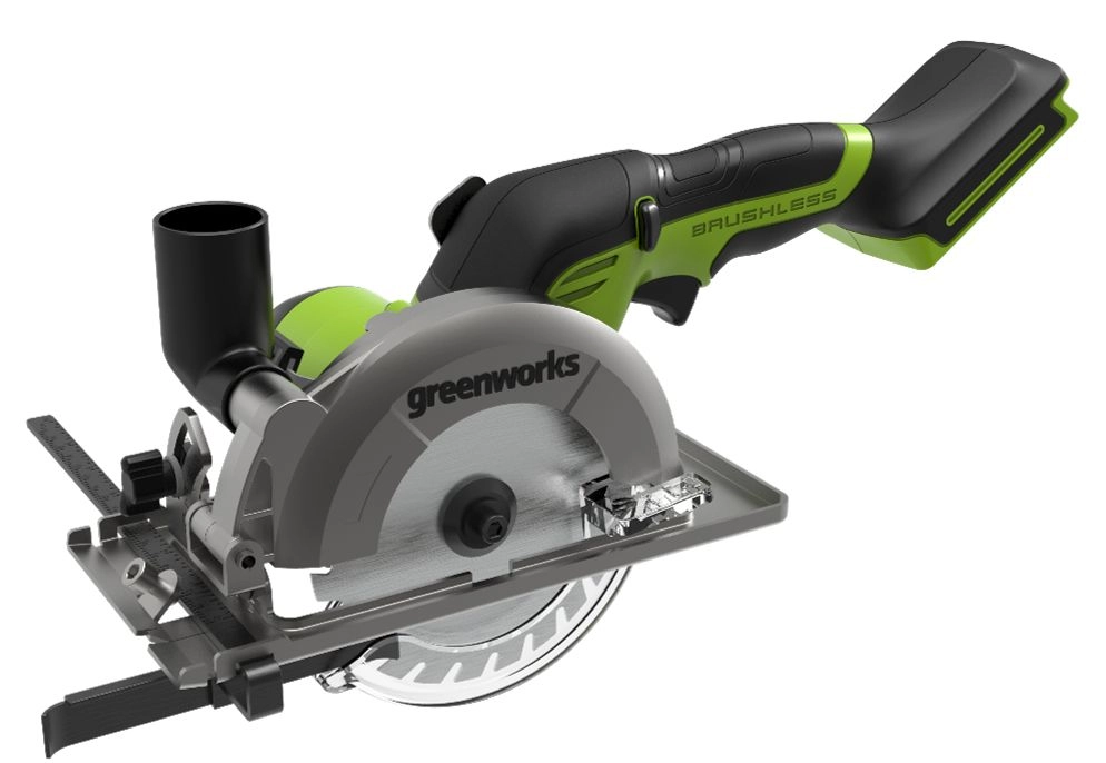 Пила циркулярная-мини акк. бесщёт. GreenWorks G24MCS 24В 115мм 6500об/мин без аккумулятора и ЗУ