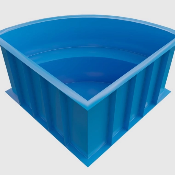 Купель угловая 150x150x100см