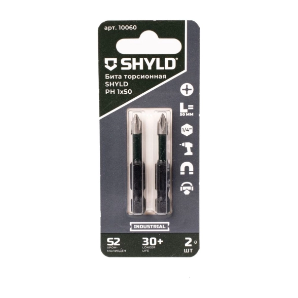 Бита SHYLD торсионная PH1x50 2шт