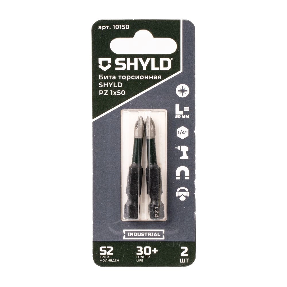 Бита SHYLD торсионная PZ1x50 2шт