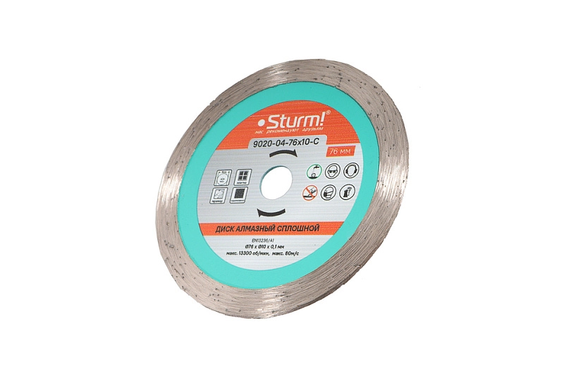 Диск алм. Sturm! 9020-04-76x10-C 76х10x1мм сплошной-image-1