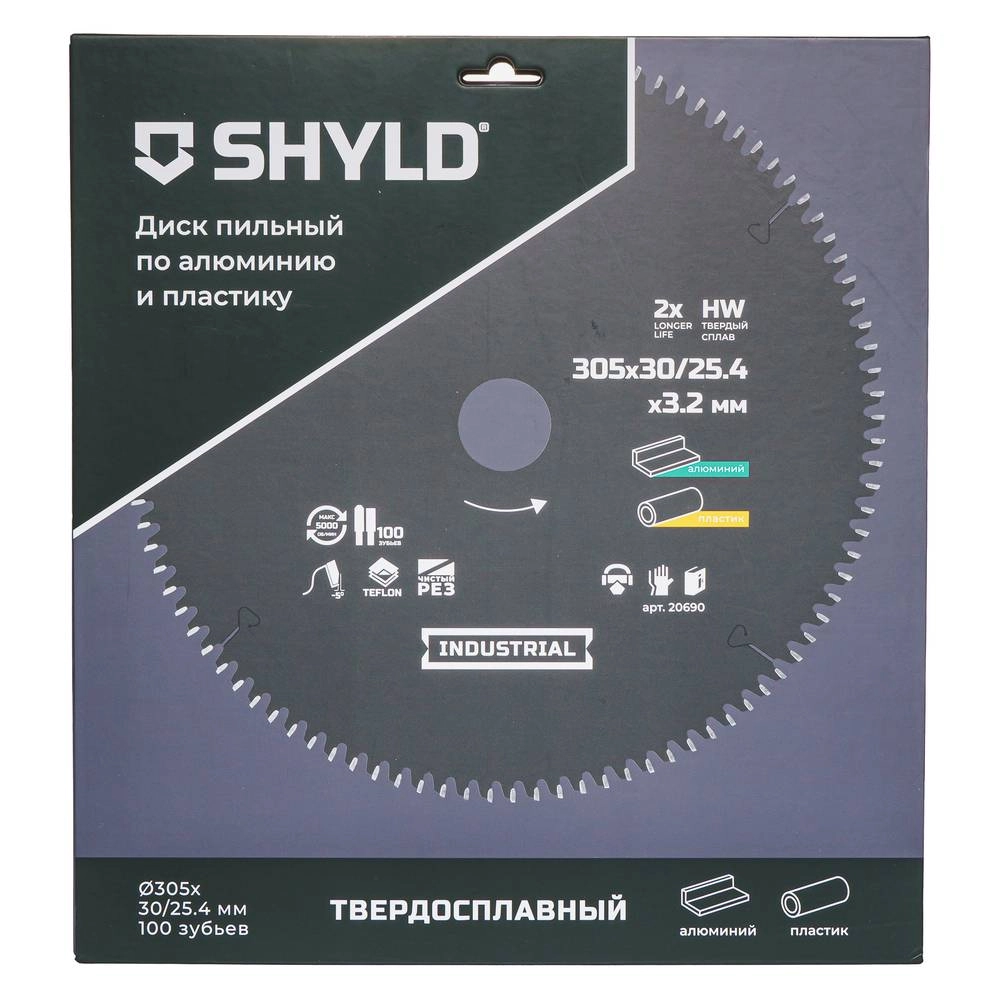 Диск пильный SHYLD 305x30/25,4 100T по алюминию и пластику