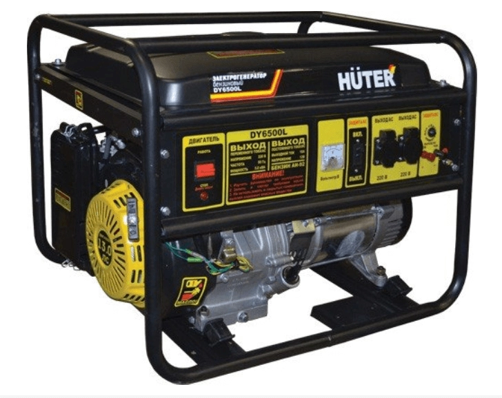 Генератор Huter DY6500L 5,5/5КВт 22л 220В ручной запуск