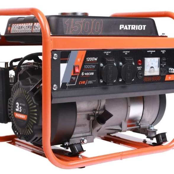 Генератор Patriot GRS1500 1,2/1кВт 6л 230В ручной запуск