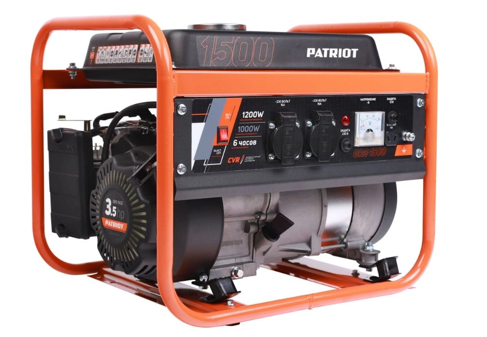 Генератор Patriot GRS1500 1,2/1кВт 6л 230В ручной запуск