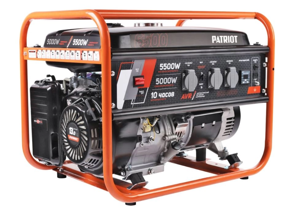 Генератор Patriot GRS6500 5,5/5кВт 25л 230В ручной запуск