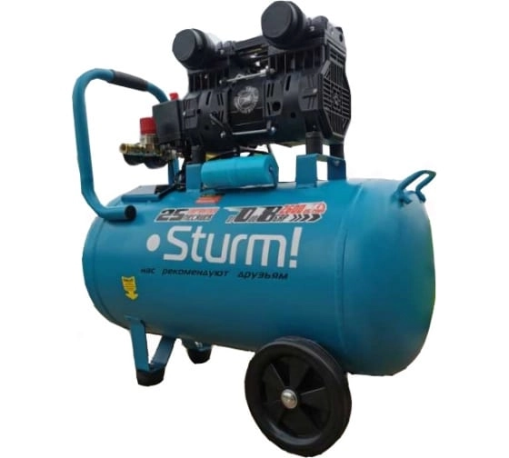 Компрессор Sturm! AC93250OL 1,5кВт 50л 8бар 240л/мин безмасляный