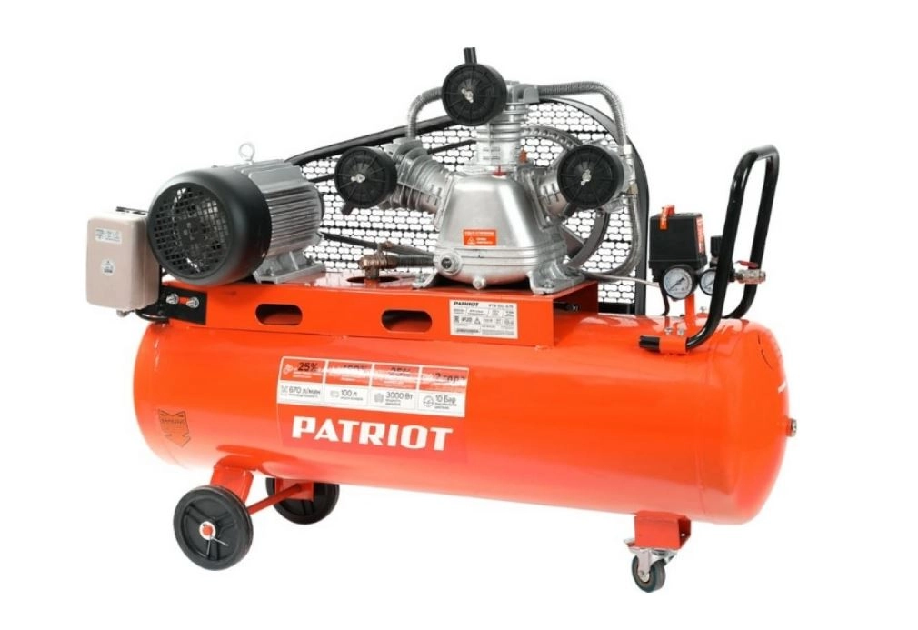Компрессор Patriot PTR 100-670 3,0кВт 100л 10бар 670л/мин ременной
