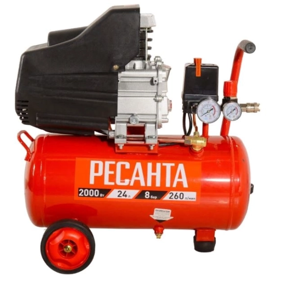 Компрессор Ресанта КП-24/260М 2000Вт 24л 8бар 260л/мин