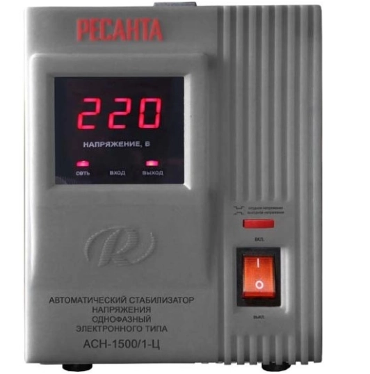 Стабилизатор Ресанта АСН-1500/1-Ц 1500Вт 140-260В релейный напольный