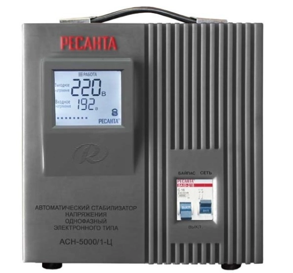 Стабилизатор Ресанта АСН-5000/1-Ц 5000Вт 140-220В релейный напольный