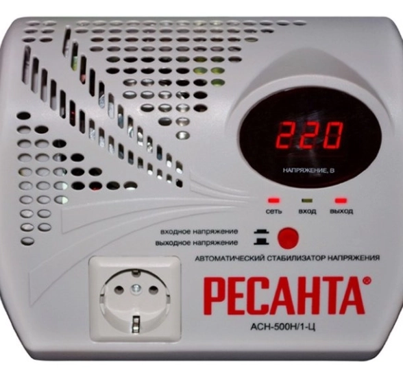 Стабилизатор Ресанта АСН-500H/1-Ц 500Вт 140-260В релейный настенный