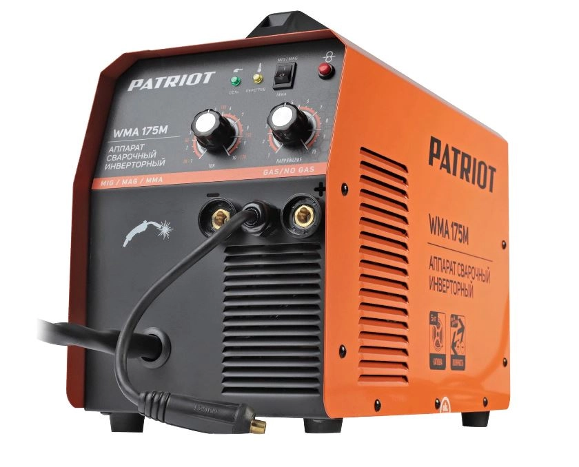 Аппарат сварочный Patriot WMA 175M MIG/MAG/MMA полуавтомат 170А 4,0/0,6мм