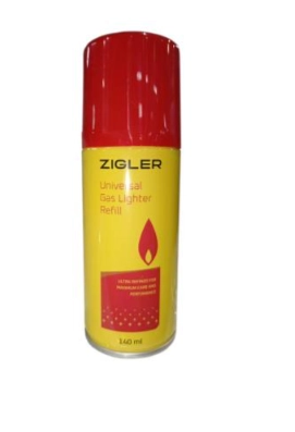 Газ для зажигалок Zigler 140мл с насадками 1-007