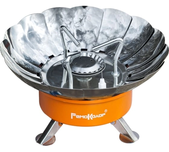 Плитка газовая РемоКолор туристическая с пьезоподжигом круглая