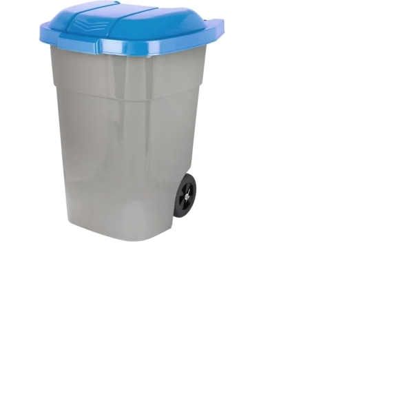 Бак пл.д/мусора 240л на колесах черно/серо-синий М5938