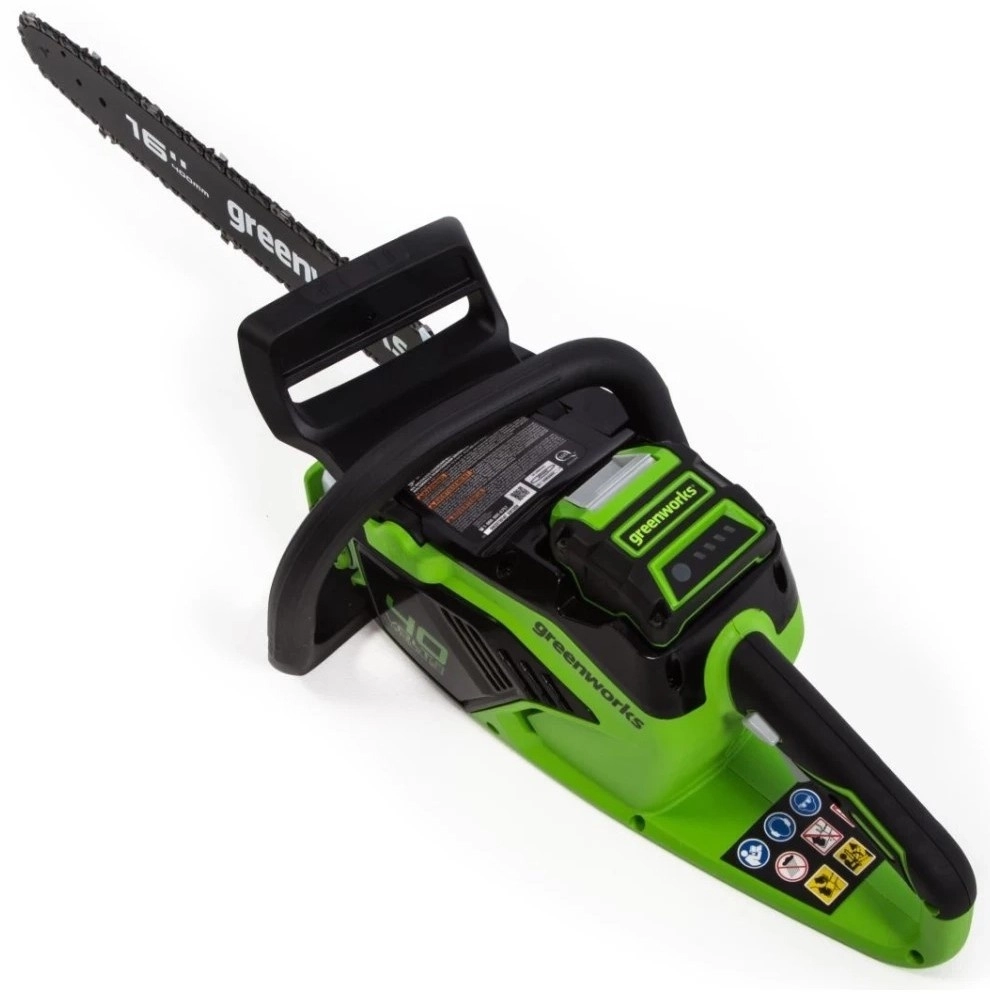 Аккумуляторная цепная пила бесщёточный GreenWorks GD40CS18k4 40В 4Ач 16-image-7