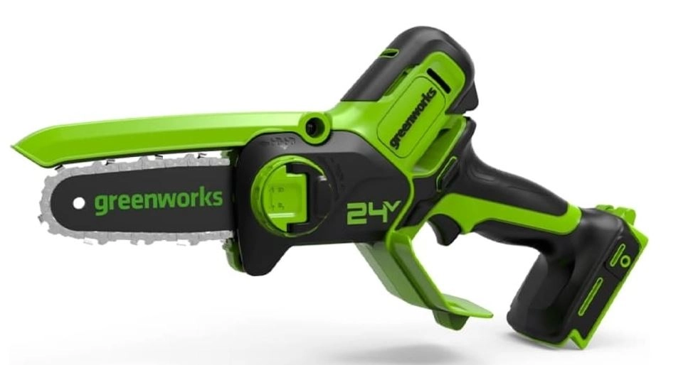 Пила цепная-мини акк. Greenworks G24MCS10 24В 4" 1/4"-1,1мм без аккумулятора и ЗУ