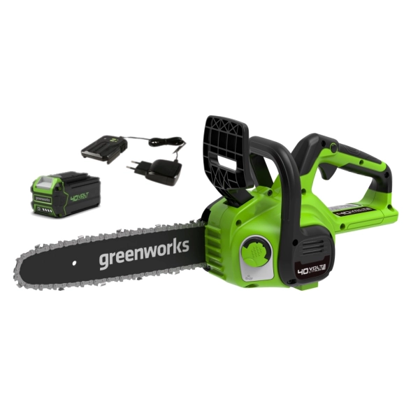 Пила цепная акк. GreenWorks G40CS30IIK4 40В 4Ач 12" 3/8"-1,1мм 1акк.и ЗУ