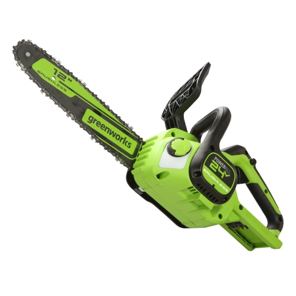 Аккумуляторная цепная пила GreenWorks GD24CS30K4 бесщёточная 24В 12-image-4