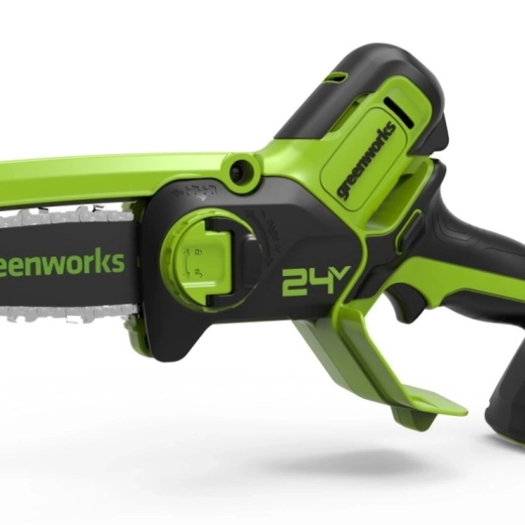 Пила цепная-мини аккумуляторная Greenworks G24MCS10K2 24В 4