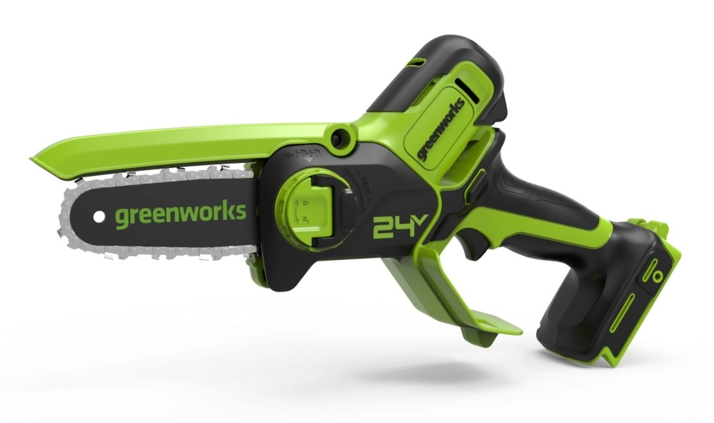 Пила цепная-мини аккумуляторная Greenworks G24MCS10K2 24В 4