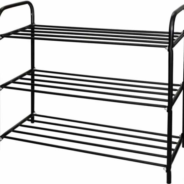 Этажерка Ника Комфорт 3 590х330х800 3-х ярусная ЭТК 3 черн.