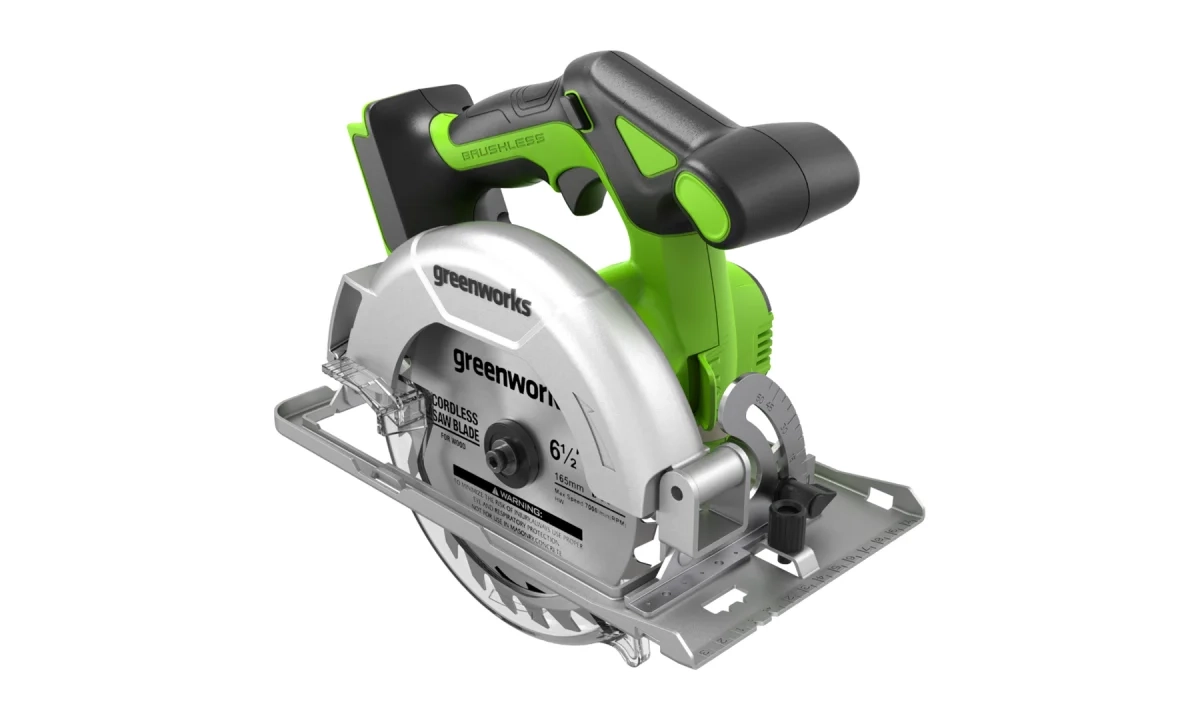 Пила циркулярная акк. бесщ.GreenWorks GD24CS165 24В 165мм без АКБ и ЗУ