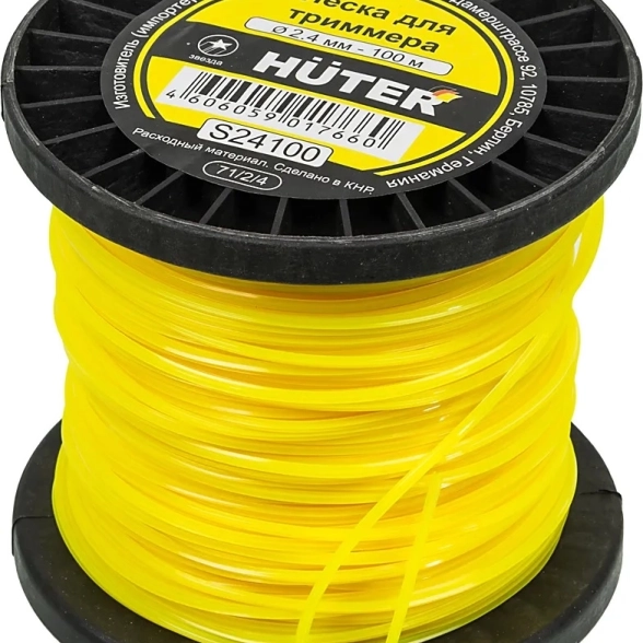 Леска Huter S24100 2,4ммх100м звезда