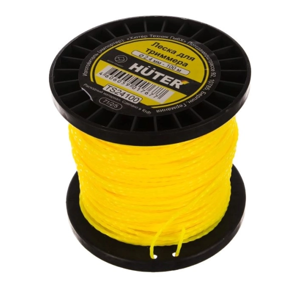 Леска Huter TS24100 2,4ммх100м витой квадрат