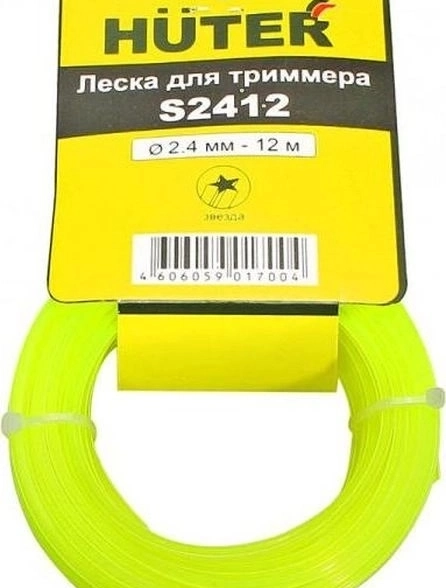 Леска Huter S2412 2,4ммх12м звезда
