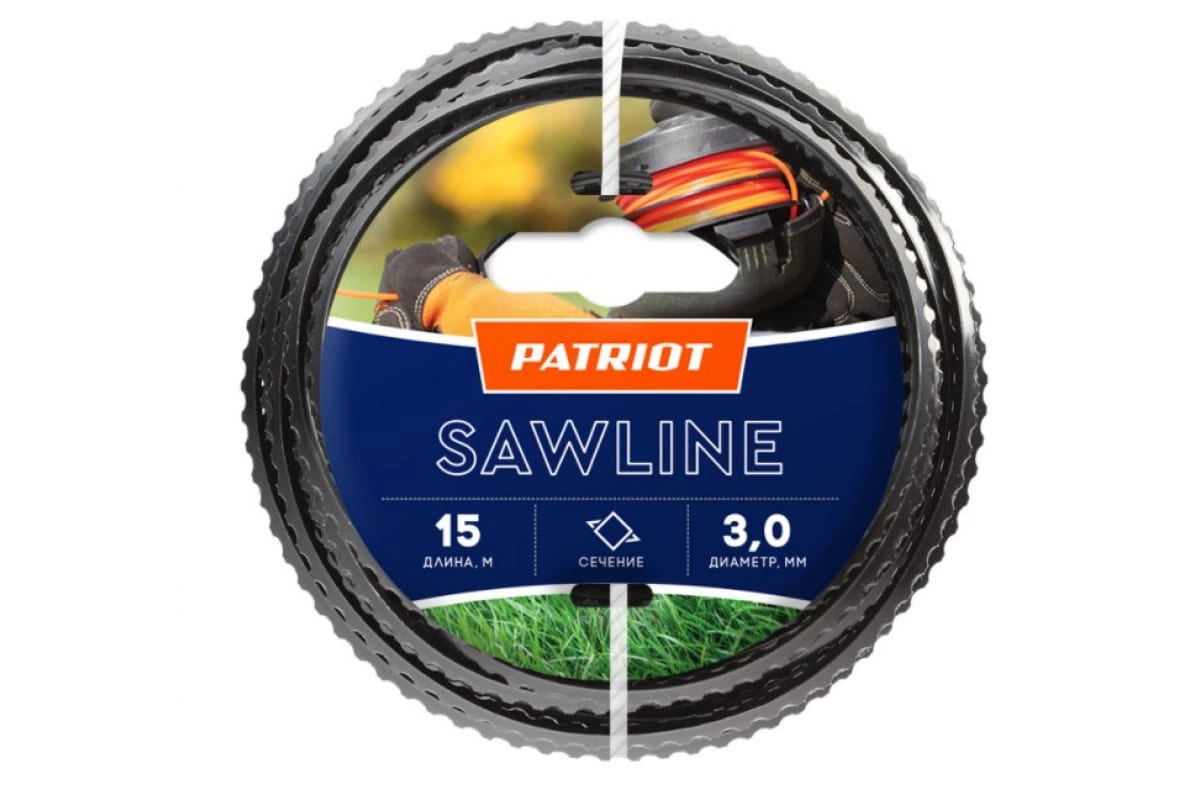 Леска Patriot Profline 3,0ммх15м скрученный квадрат