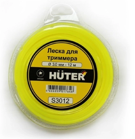 Леска Huter S3012 3,0ммх12м звезда