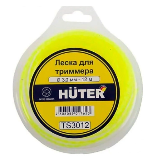 Леска Huter TS3012 3,0ммх12м витой квадрат