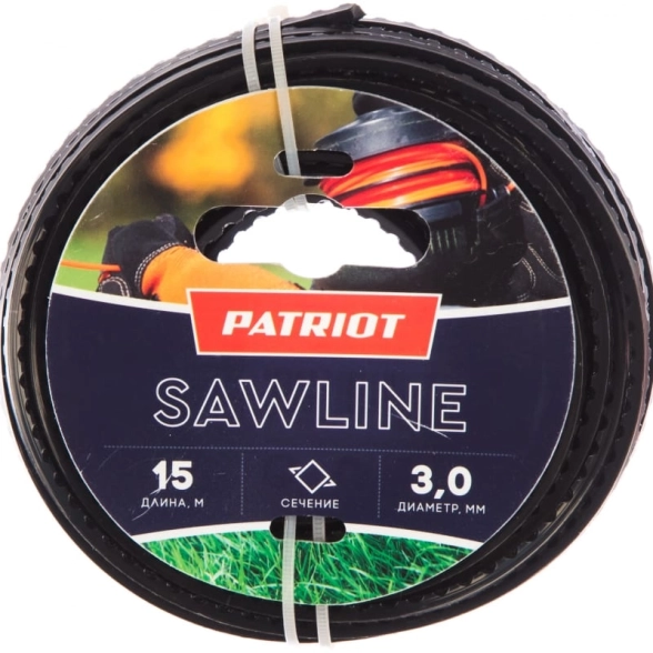 Леска Patriot Sawline 300-15-5S 3,0ммх15м квадрат