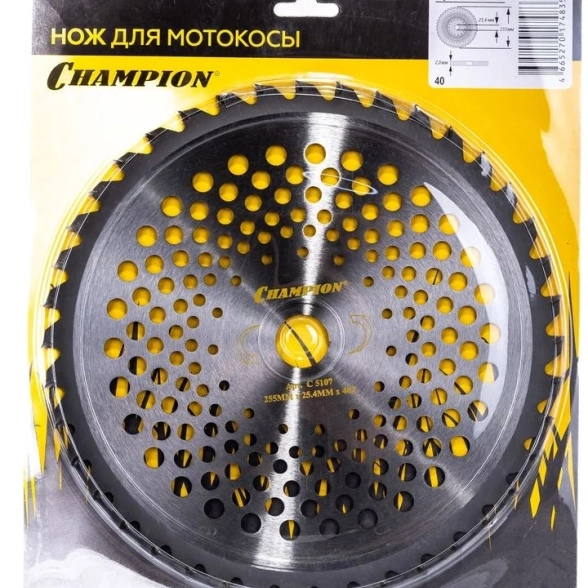 Нож для триммера Champion C5107 255х25,4мм 40зубов
