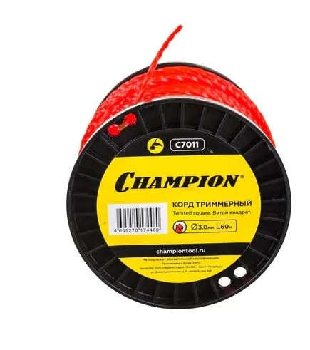 Леска Champion Twisted Square 3,0ммх60м витой квадрат