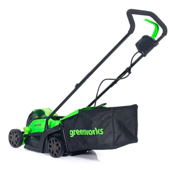 Газонокосилка акк. GreenWorks GD24LM33k4 24В 4Ач 30л 330/70мм 1акк. и ЗУ-image-1