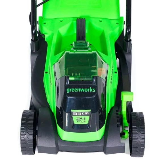 Газонокосилка акк. GreenWorks GD24LM33k4 24В 4Ач 30л 330/70мм 1акк. и ЗУ-image-3