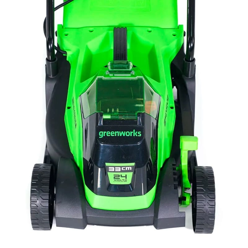 Газонокосилка акк. GreenWorks GD24LM33k4 24В 4Ач 30л 330/70мм 1акк. и ЗУ-image-3