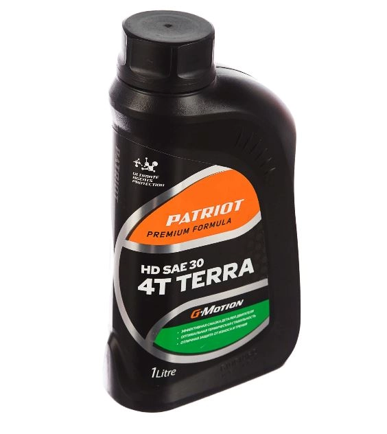 Масло моторное Patriot минеральное 4х-тактное HD SAE 30 4Т TERRA