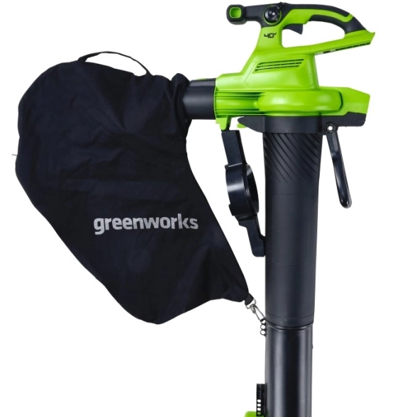 Воздуходувка-пылесос акк. бесщ. GreenWorks GD40BVIIK5 40В 14,3м3/мин 1акк.5Ач+ЗУ