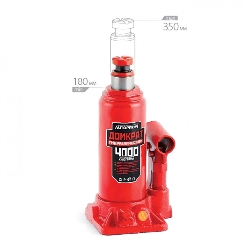 Домкрат гидравлический бутылочный AutoProfi 6т H-405мм DG06