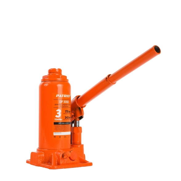 Домкрат бутылочный Patriot DB 3000 3Т 3т H-343мм