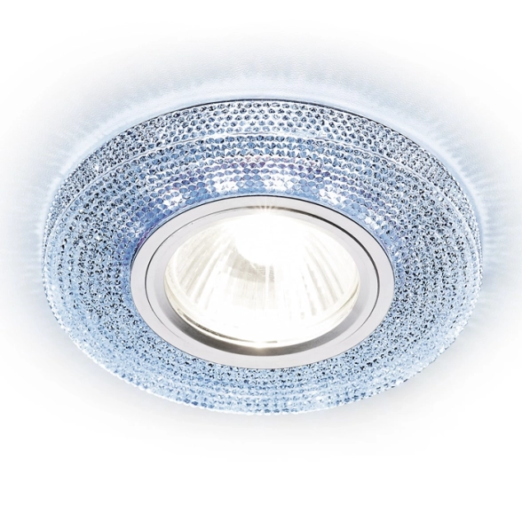Светильник Ambrella S290 BL хром/сапфир MR16+3W(LED WHITE)