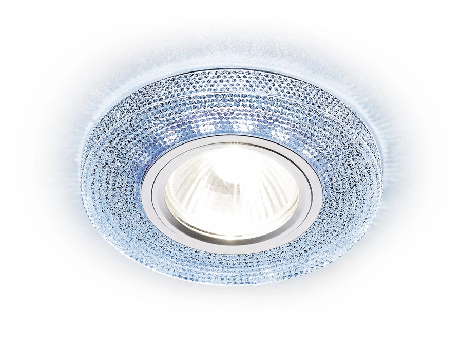 Светильник Ambrella S290 BL хром/сапфир MR16+3W(LED WHITE)
